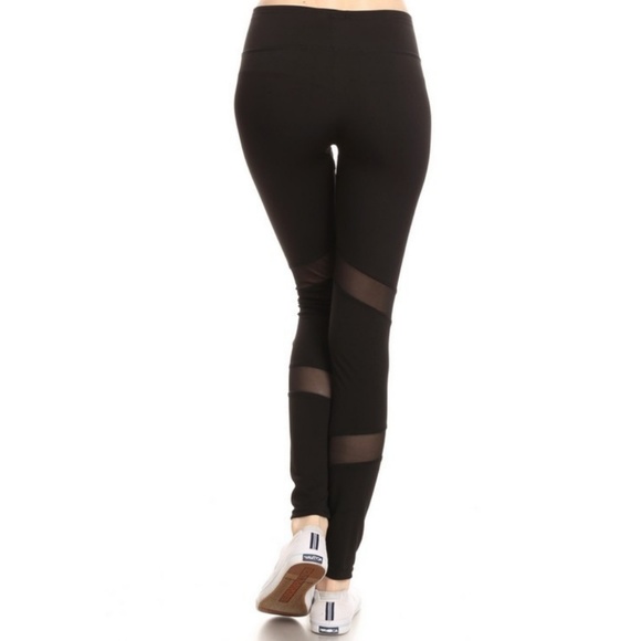 Active Leggings Stylish Stride Skinny Stretchy BLK - Picture 3 of 5
